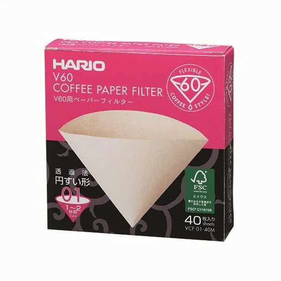 HARIO V60 coffee paper filters 01 unbleached natural Doha Qatar the artisan place