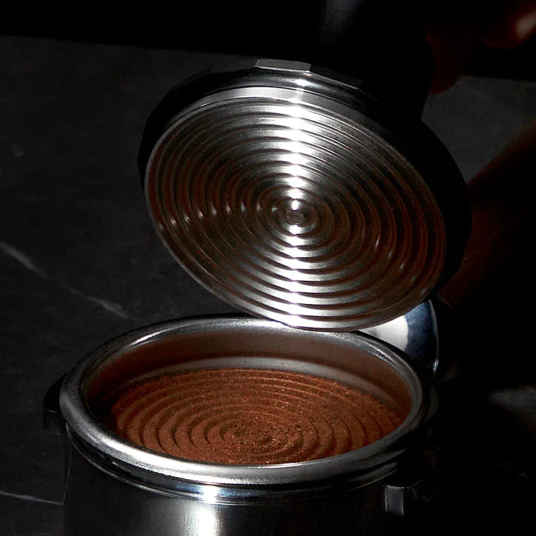 ZeroHero Sword Calibrated Espresso Mirror Tamper – 58.5mm Ripple Base