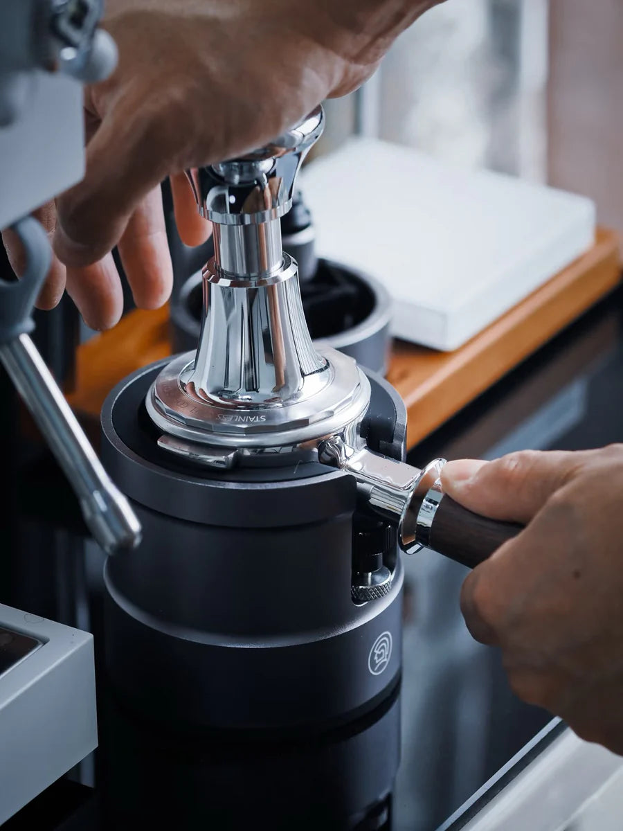 ZeroHero Sword Calibrated Espresso Mirror Tamper – 58.5mm Ripple Base