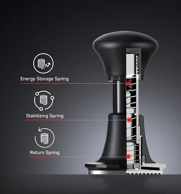 ZeroHero Sword Calibrated Espresso Mirror Tamper – 58.5mm Ripple Base