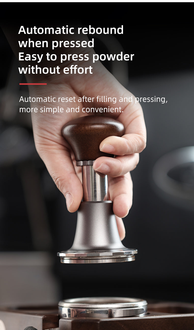 ZeroHero Sword Calibrated Espresso Walnut Wood Tamper – 58.5mm Ripple Base